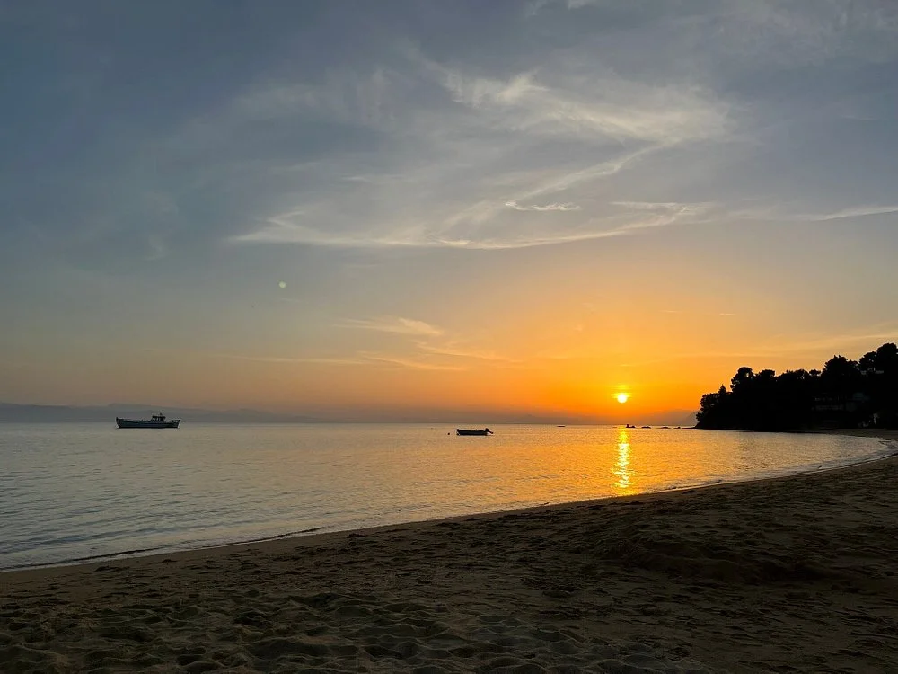 Troulos beach sunset